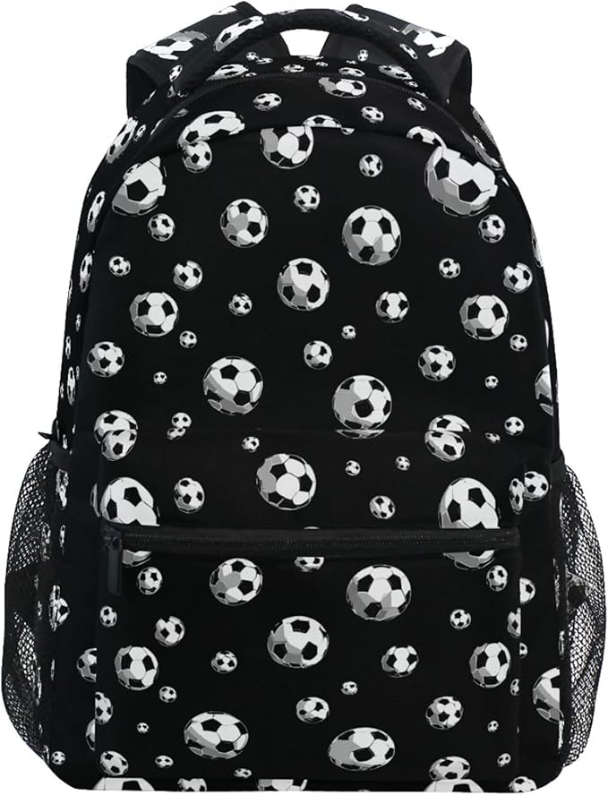Wamika Football Ice Fire Boy Backpack Soccer Ball Sports School Backpack Kids Preschool Girl Book Bag