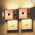 L LOHAS LED Night Light,Plug in Night Light with Motion Sensor and Dusk to Dawn Sensor, Brightness Adjustable,3000K Soft White, Rose Gold Nightlight for Bathroom Hallway Kitchen
