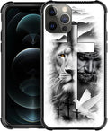 for iPhone 11 Pro Case, Lion Cross Jesus Christ Dove Pattern Made of Soft Silicone Hard Acrylic Shock Protection for iPhone 11 Pro