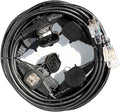 50FT 12 Gauge SJTW Power Extension Cord 3 Prong, 5-15R Male Plug to Female Connector, 6 Outlet, Multiple Evenly-Spaced Plug, Suitable for Stage Setting or Outdoor, UL Certified