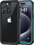 Lanhiem for iPhone 15 Pro Case, IP68 Waterproof Dustproof Shockproof Cases with Built-in Screen Protector, Full Body Protective Heavy Duty Rugged Phone Cover for iPhone 15 Pro - 6.1 inch (Blue)