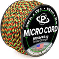 Paracord Planet Micro Paracord – Thin Braided Cord for Crafting, Fishing, and DIY Projects in 125 ft Spools – Jamaican