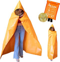 Fire Blanket -Certified 1200F Extra Thick, Glow In The Dark Fireproof Emergency Supplies. 500gsm, 0.5mm Thick Fire Blankets Emergency For Home. Emergency Blanket with Cape and Hood 47"x39" By Supa Ant