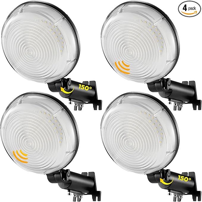 150W LED Barn Light, 4 Pack 21000LM Dusk to Dawn Outdoor Lighting, Yard Lights, 6500K Daylight, Outdoor Security Lighting, IP66 Waterproof Street Lights for Farmhouse, Garage Yard Warehouse