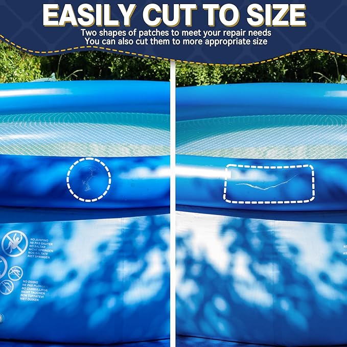 Tiepetly Vinyl Repair Kit Transparent, Air Mattress Patch Kit Heavy Duty, Pool Liner Patch Waterproof, for TPU, EVA, ABS, PVC, Inflatables, Swimming Pool, etc (60ml)