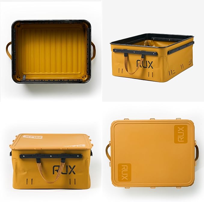 RUX 40L Collapsible Gear Box (Bronze) - Modular Adventure Storage Solution For Camping Storage, Overlanding, Off-road And Van Life - Weatherproof, Durable and Multifunctional