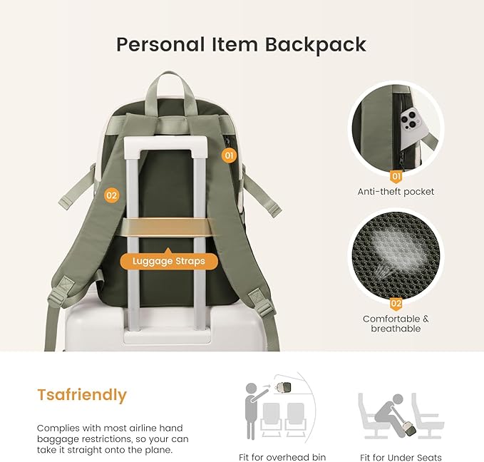 LOVEVOOK Everyday Backpack for Women, Chic Versatile Backpack with Water Bottle Pocket, Lightweight Waterproof Casual Daypack for City Work Commute, College, Travel & Gifts, Beige-Light Gray
