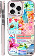 Case for iPhone 16 Pro Max,[Compatible with MagSafe],Coastal Beach Cover Coquette Collage Phone Case Design，for Women Girls Magnetic Clear Cover - Slim, Sleek, & Shockproof Protection