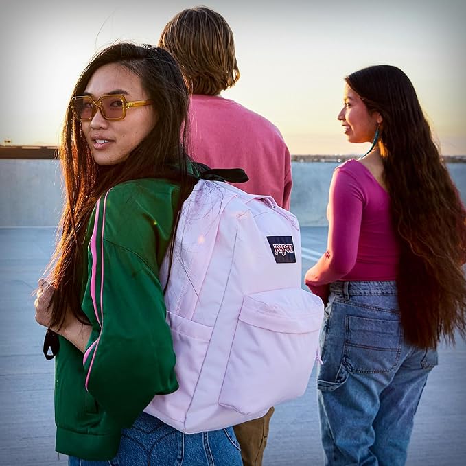JanSport SuperBreak One Backpack - Durable, Lightweight Bag with 1 Main Compartment, Front Utility Pocket with Built-in Organizer, Premium Backpack, Faded Sage