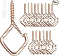 15 Pcs Rose Gold Eye Hooks Screw Heavy Duty,Ceiling Hooks for Hanging Plants,String Lights,Cup,Wind Chime,Bird Feeders. Plant Hanger Indoor&Outdoor