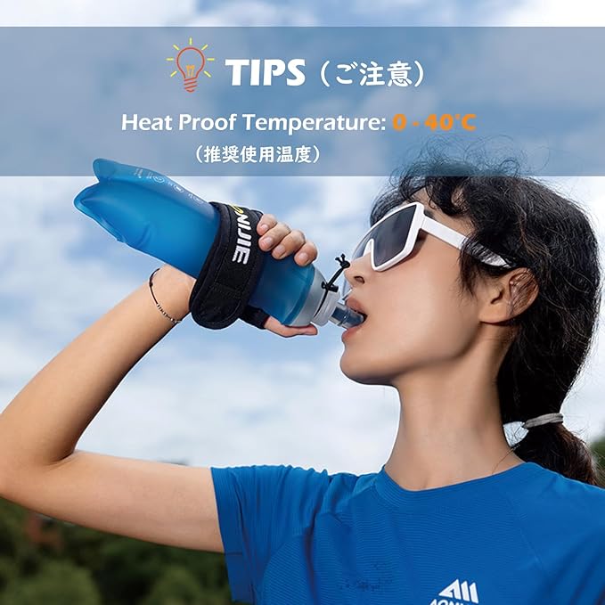 TRIWONDER Running Handheld Water Bottle 17.6oz BPA-Free Hydration Bottle for Running, Marathons & Walking