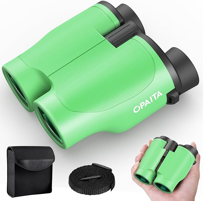 Compact Binoculars for Adults High Powered - OPAITA 20x32 Small Binoculars for Adults Kids with Low Light Vision for Bird Watching Hunting Cruise Ship Travel Concert Hiking Light Green