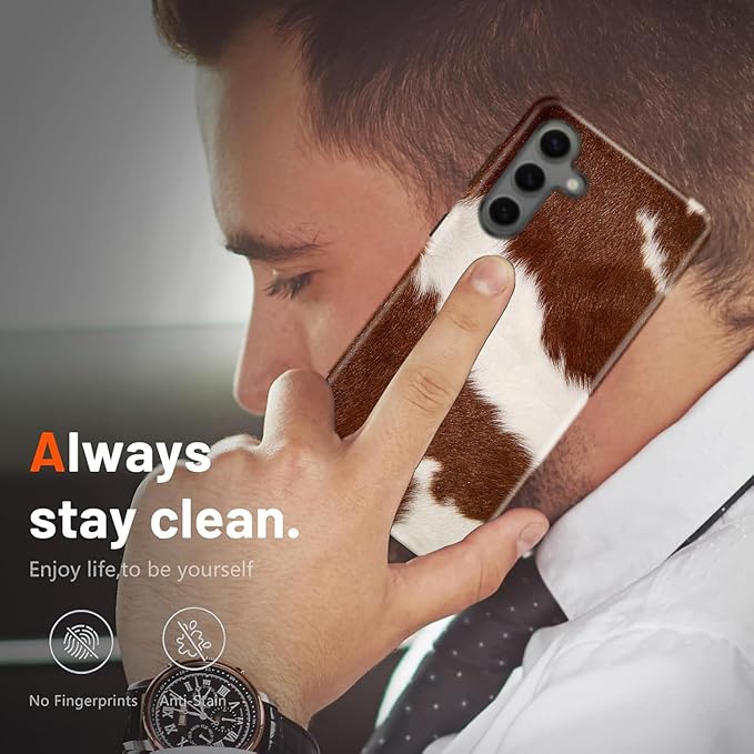 Compatible for Samsung Galaxy A56 5G Case, Dual Layer Heavy Duty 2 in 1 Shockproof Protective Phone Case,Western Cowhide Print Luxury Design