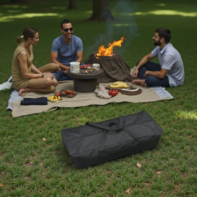 Heavy Duty Water-Resistant Grill & Tent Storage Bag - XL Organizer for BBQ Utensils, Canopy, Hammock, Roof Top Tent & Fishing Rods with MOLLE Straps (25''(L) x5.9''(W) x5.9''(H))