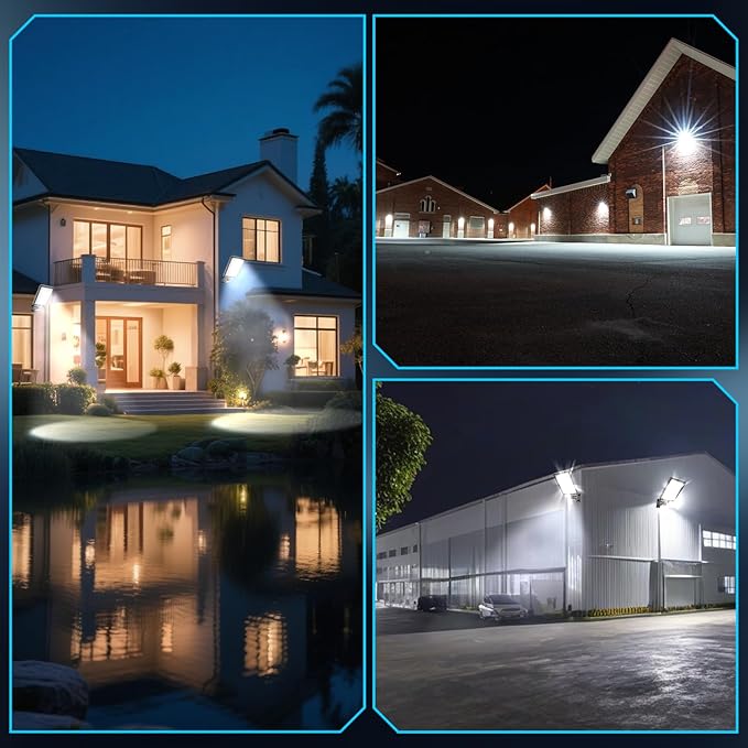 240W LED Parking Lot Light, 36000LM 5000K Adjustable Wall Mount Security Flood Lights with Dusk to Dawn Photocell, IP66 Waterproof Shoebox Light for Street, Yard