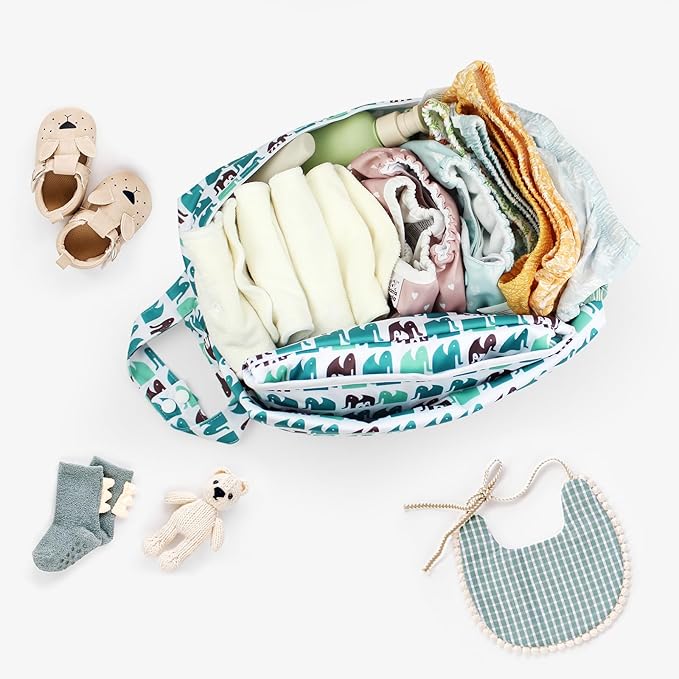Mama Koala Waterproof Diaper Pods for Baby Items, Cloth Diapers, Swimsuits, Travel, Gym Clothes, Beach, Pump Parts, Toiletries, 2 Pack(DP-Love You)