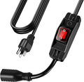 Extension Cord with Switch On/Off Waterproof Switch 10Ft No Plugging and Unplugging Invintage Stereo Devices Without Built-in Power Switch(10 FT)