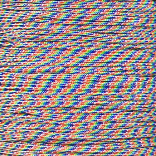 Paracord Planet 95lb Paracord – 1 Strand Type I Parachute Cord for Outdoors and DIY – Hippie Tie Dye (25 ft)