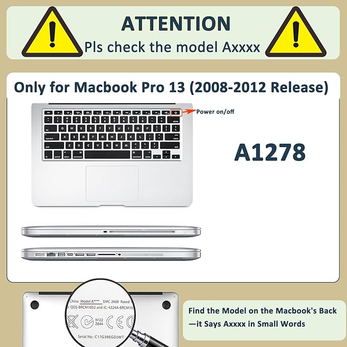 Case Cover for MacBook Pro 13 inch with CD-ROM 2008-2012 Release (Model A1278),Slim Protective Computer Case & TPU Keyboard Cover for Apple Laptop Pro 13.3",Retro World Map