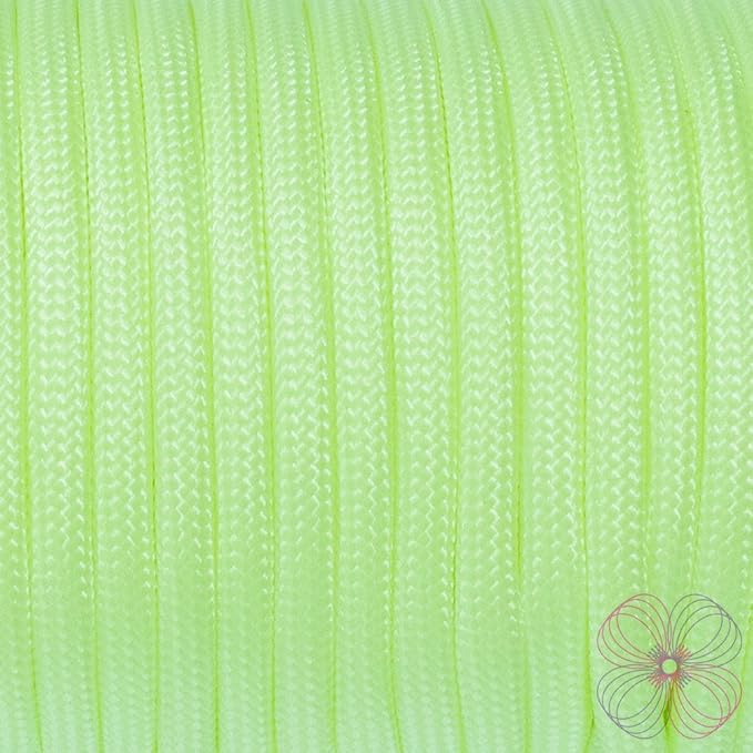 Craft County Glow in The Dark Zesty 21 Strand Luminous 550 Paracord – for DIY Bracelets, Lanyards, and Jewelry (Green, 10 Feet)
