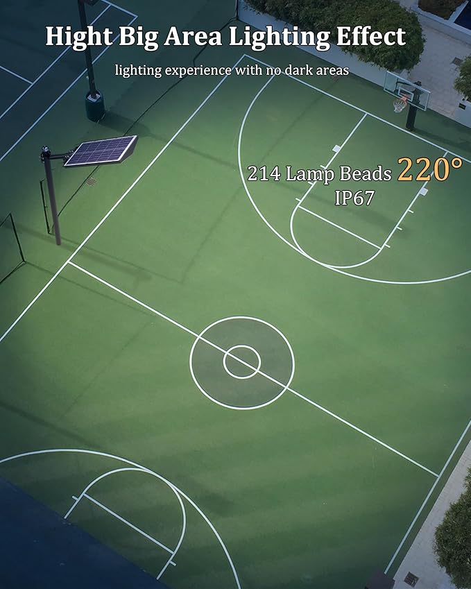 Ofuray Solar Street Lights Outdoor,Solar Security Flood Lights Parking Lot Lights Commercial Dusk to Dawn, 6500k Waterproof Led with Remote Control Motion for Street,Court,Barn (Of-9600W 660000Lm)