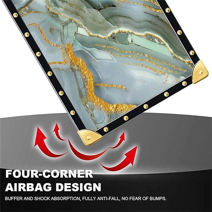 for iPhone 17 Pro Case Luxury Golden Decoration for Girl Women Soft TPU Shockproof Protective Hard PC Back for iPhone 17 Pro Crazy Pattern Golden Texture Marble Veining