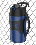 Under Armour Half Gallon Water Bottle Insulated, 64oz Insulated Water Bottle with Handle, Fence Hook, Leak Resistant, for Baseball, Football & More - Royal/Black