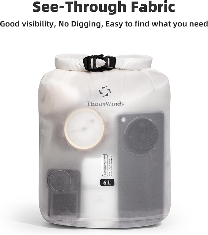 Thous Winds Heavy Duty Waterproof Dry Bag, 36L Lightweight Roll Top Dry Storage for Travel, Camping, Hiking, Kayaking, Fishin