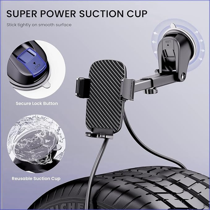 Qifutan Universal Car Phone Holder Automobile Cell Phone Holder Car Mount for iPhone Universal Car Dashboard Mount Fit All Phones Cell Phone Camera Mounts