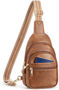 CHOLISS Anti Theft Small Sling Bag for Women and Men RFID Leather Crossbody Bags Fanny Pack Chest Bag Travel Purse Daypacks