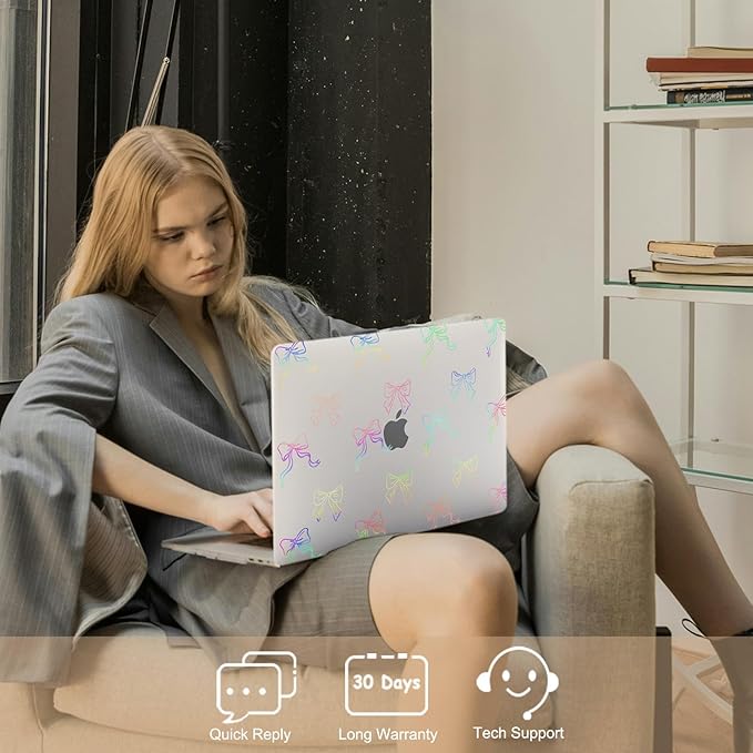 Case Cover for MacBook Pro 13 inch with CD-ROM 2008-2012 Release (Model A1278),Slim Protective Computer Case & TPU Keyboard Cover for Apple Laptop Pro 13.3",Colorful Bow