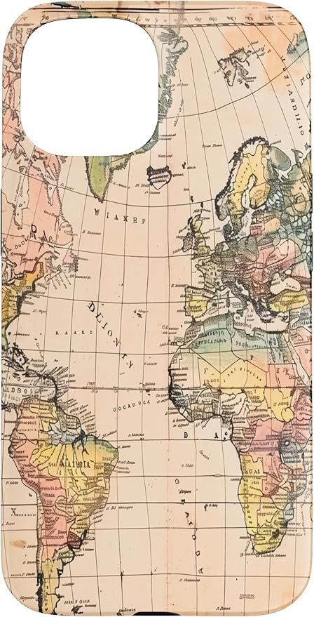 World Map ,Old Map of the World Case for iPhone 15