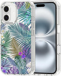 MOSNOVO Case for iPhone 16 Plus, [Buffertech 6.6ft Military-Grade Drop Protection] [Anti Peel Off Tech] Clear TPU Bumper Phone Case Cover Design - Tropical Rainforests
