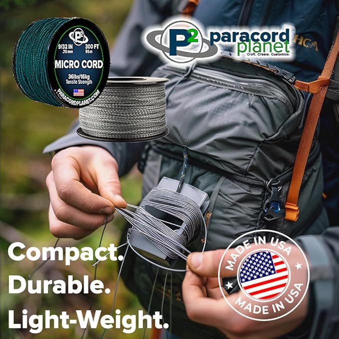 Paracord Planet Nano Cord –Lightweight Nylon Nano Paracord – Great for Arts & Crafts, Home Décor, Camping and More!