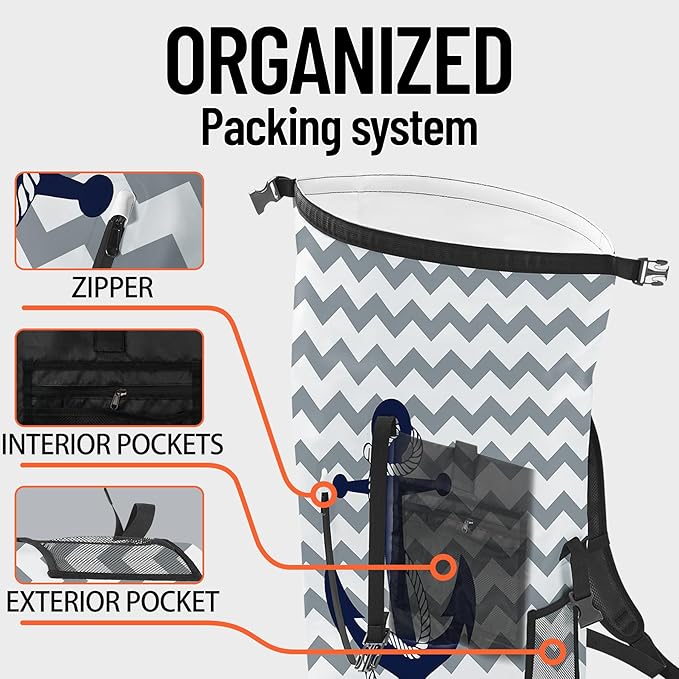Waterproof Dry Bag Marine Dry Bags, Roll Top Lightweight 5L Dry Storage Bag Backpack with Phone Case for Kayaking Paddle Board Camping Travel Swimming Boating Beach Accessories