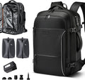 Vacuum Backpack Travel, 70L Expandable Carry On Backpack With Compression System, 2 Detachable TPU Vacuum Bags, TSA Lock, Water-Resistant, Fits 16" Laptop for Business & Travel