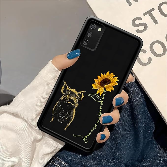 for Samsung Galaxy S20 FE Case, Pig Sunflower Yellow Sunshine Pattern Graphic Design Girl Boy Soft Silicone Hard Acrylic Shock Protection for Samsung Galaxy S20 FE