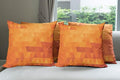 Ambesonne Orange Decorative Throw Pillow Case Pack of 4, Triangle Mosaic Shapes and Patterns with Abstract Digital Pixel Like Effect Print, Cushion Cover for Couch Living Room Car, 24", Burnt Orange