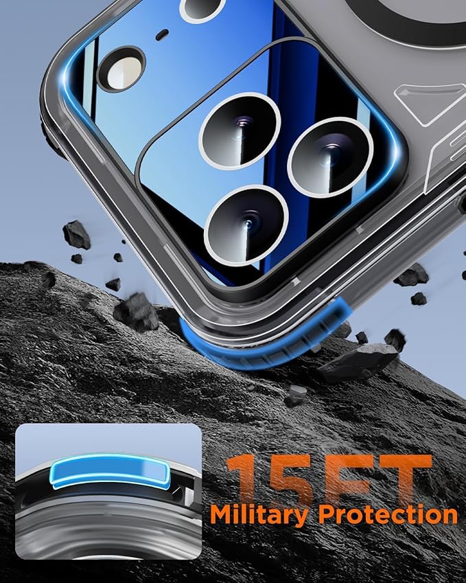 for iPhone 17 Pro Max Waterproof Case with Magsafe, Built-in [Privacy Screen Protector] [Lanyard], IP68 Water Proof Full Body Dustproof Anti-Spy Frosted Protective Phone Cover, 6.9" Black