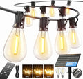 200FT Solar String Lights Outdoor Waterproof, 72+2 LED Solar Powered Lights with Remote Control, 3 Light Modes & Dimmable, USB-C Charging for Patio, Backyard, Garden, Camping