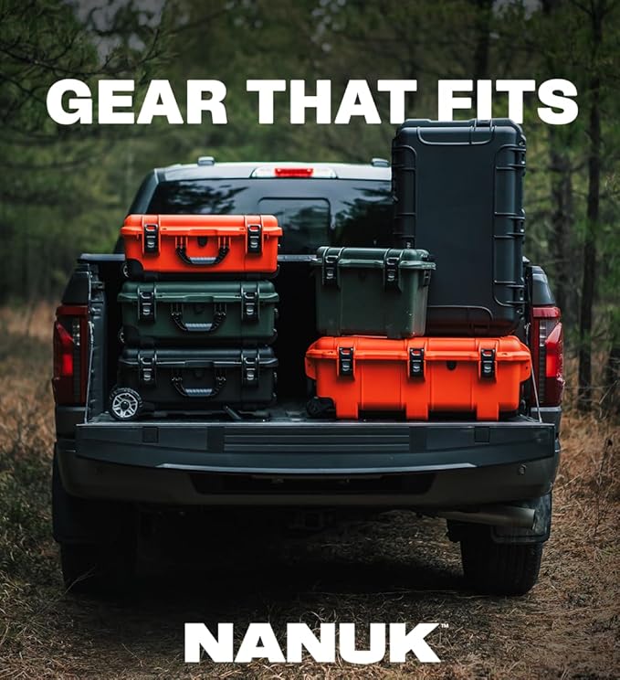 NANUK Trail 35 – 38.8 L (10.2-Gallon) Waterproof Gear Case – Modular Cargo Case for Camping, Fishing, Hunting & Outdoor Storage – Dustproof and Impact Resistant (22.0” x 15.9” x 11.6”) – Orange