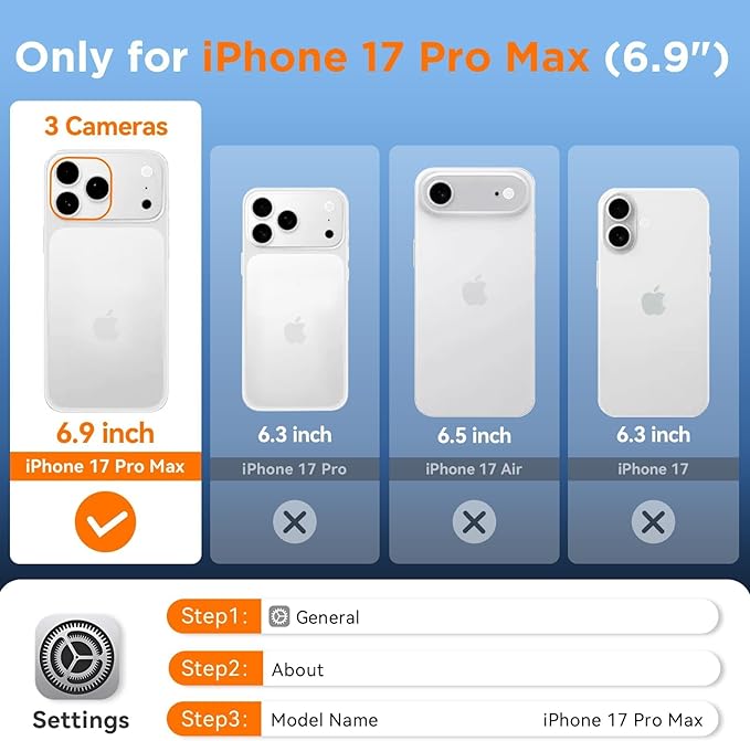 WIFORT for iPhone 17 Pro Max Waterproof Case, [Fit for Magsafe] with Sapphire Lens & Screen Protector, IP68 Full Body 15FT Military Shockproof, Magnetic Frosted Phone Cover with Lanyard, 6.9" Black