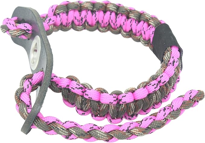 Realtree® Paracord Archery Bow Wrist Sling - 100% Full Grain Leather 550 Paracord