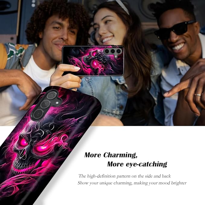 Compatible for Samsung Galaxy A17 5G Case, Dual Layer Heavy Duty 2 in 1 Shockproof Protective Phone Case,Skeleton