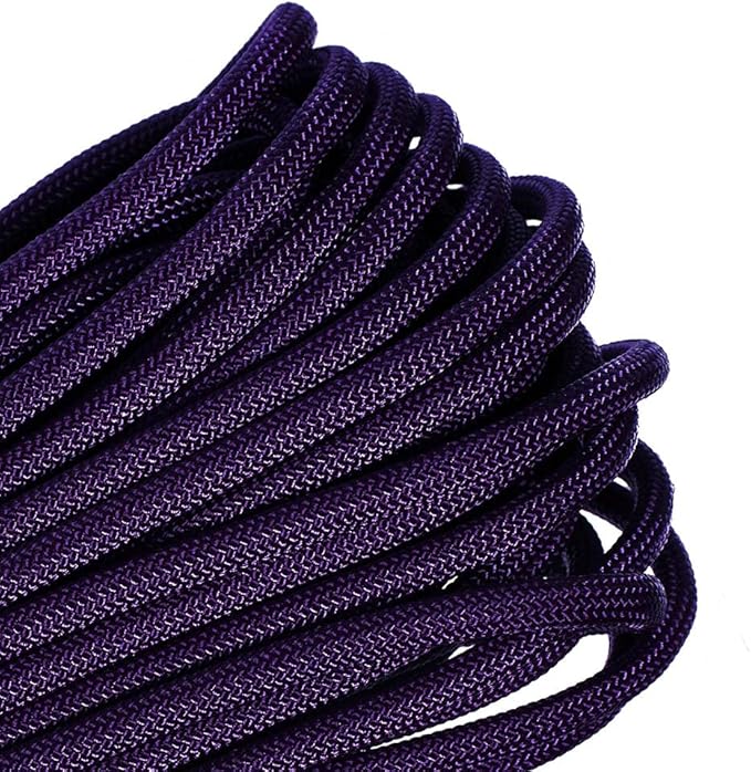 Paracord Planet Solid Color 550lb Paracord – 7 Strand Type III Nylon Cord for Indoor and Outdoor Tasks – Acid Purple (250 ft)