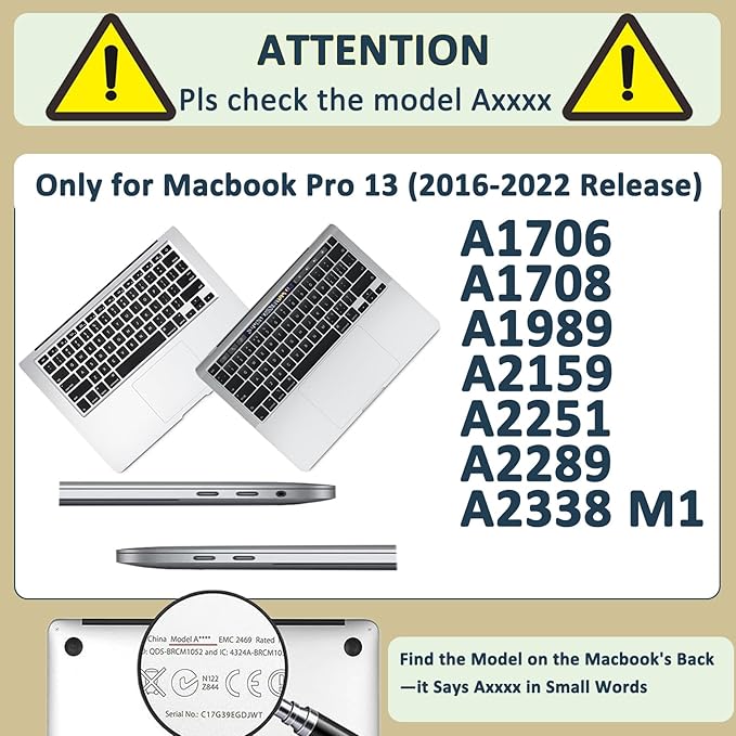 Laptop Case for New MacBook Pro 13 inch M1 M2 2016-2022 Release (Model A2338 A2289 A2251 A2159 A1989 A1708 A1706),Arts Pro 13.3" Hard Case Cover & Keyboard Cover,Cat & Star