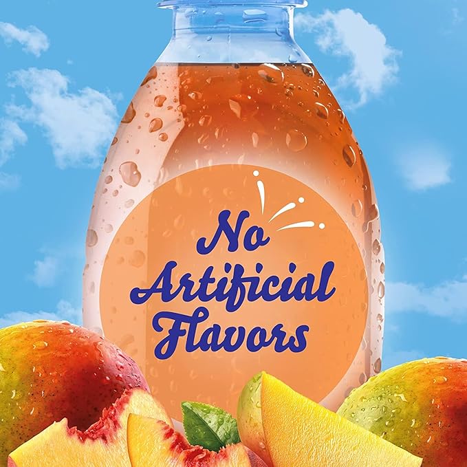 Crystal Light On The Go Peach Mango With Caffeine Drink Mix, 10-Packet Box, 0.7 OZ (Pack of 6)