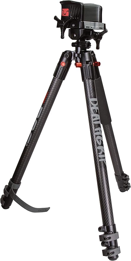 BOG DeathGrip Aluminum Tripod with Durable Frame, Lightweight, Stable Design, Bubble Level, Adjustable Legs, Shooting Rest, and Hands-Free Operation for Hunting, Shooting, and Outdoors