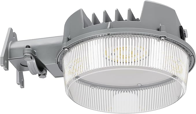 HALO ALB Outdoor Dusk-to-Dawn LED Security Area Light with 2000 Lumens, Wall or Pole Mount - Textured Gray