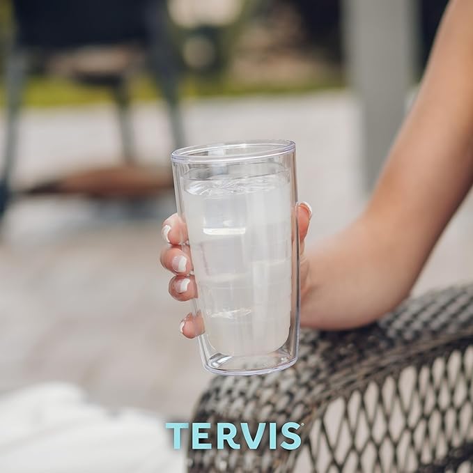 Tervis Clear & Colorful Tabletop Made in USA Double Walled Insulated Tumbler Travel Cup Keeps Drinks Cold & Hot, 16oz - 4pk, Mangrove Green
